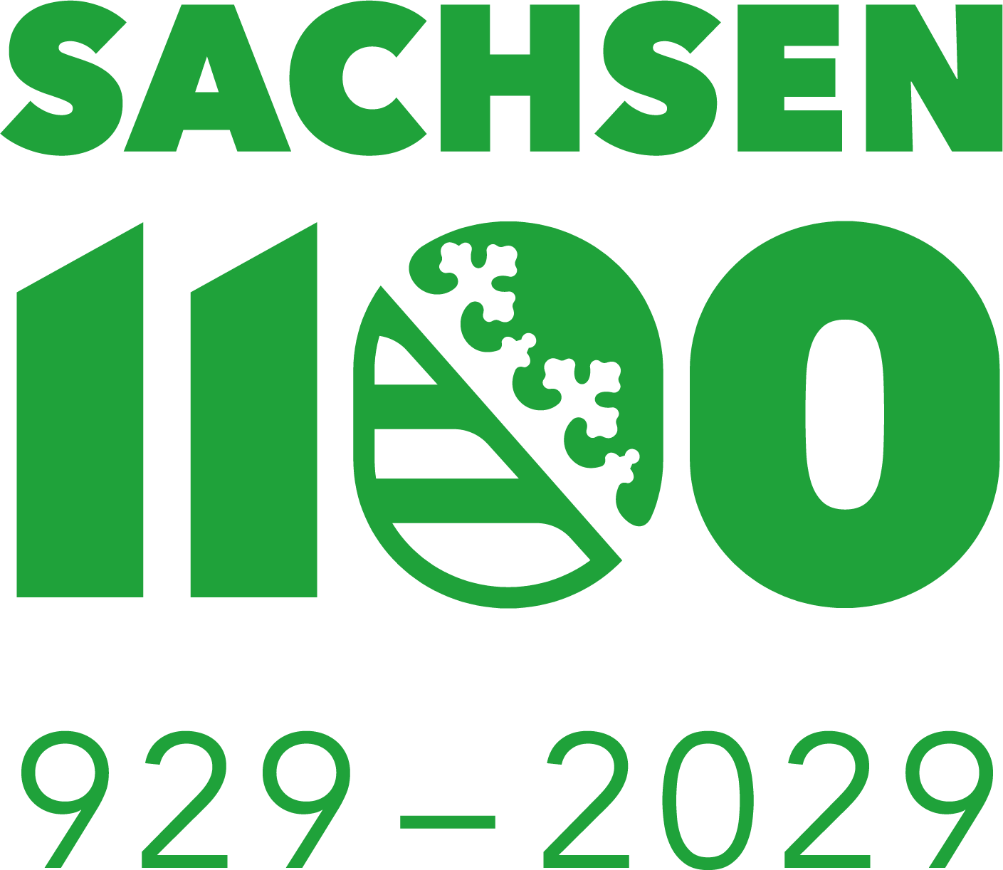 Logo für das Festjahr 1100 Jahre Sachsen 2029